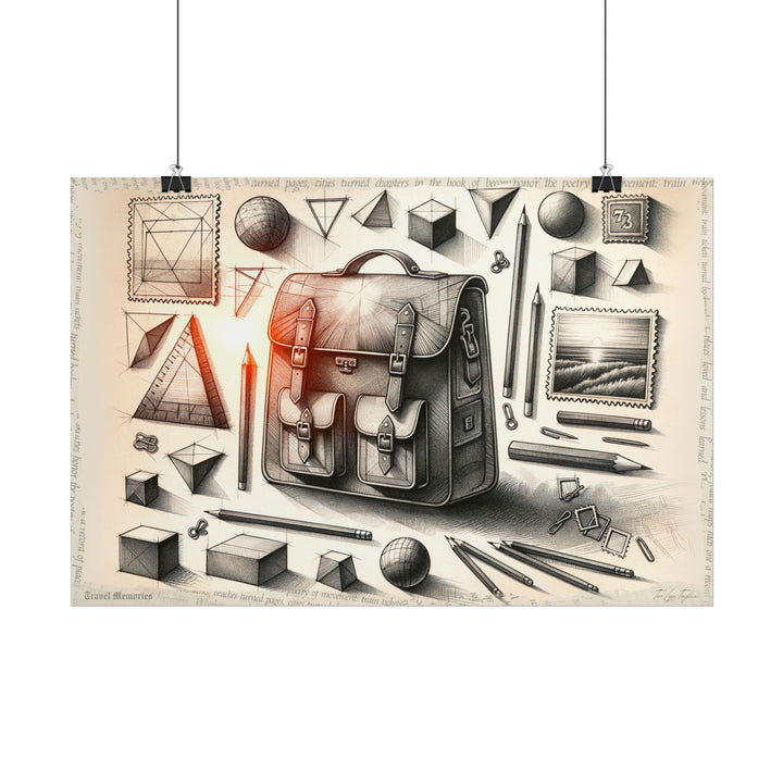Geometric Dawn Voyage - Art Print by Teo Teglia Art