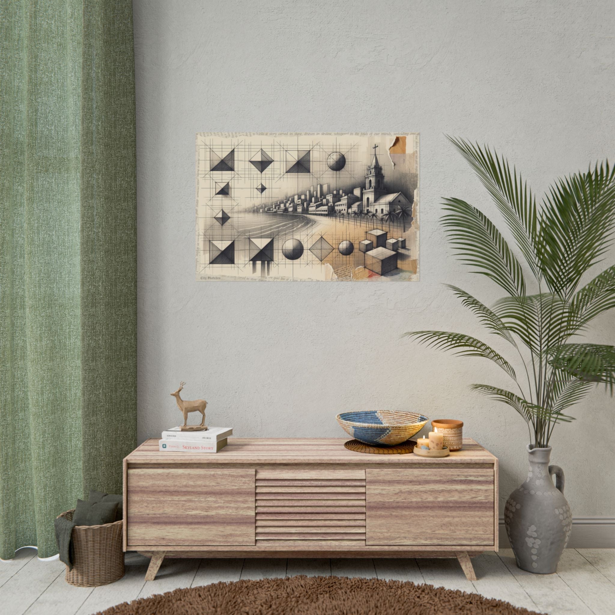 Geometric Genesis: Coastal Reverie - Art Print by Teo Teglia Art