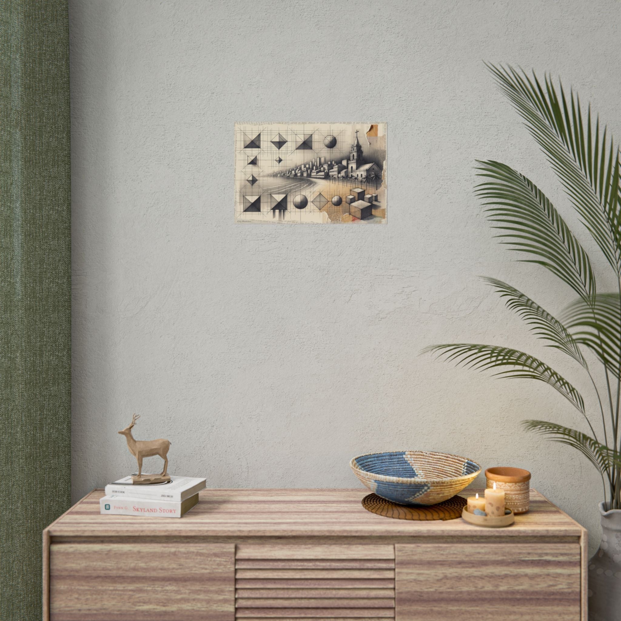 Geometric Genesis: Coastal Reverie - Art Print by Teo Teglia Art