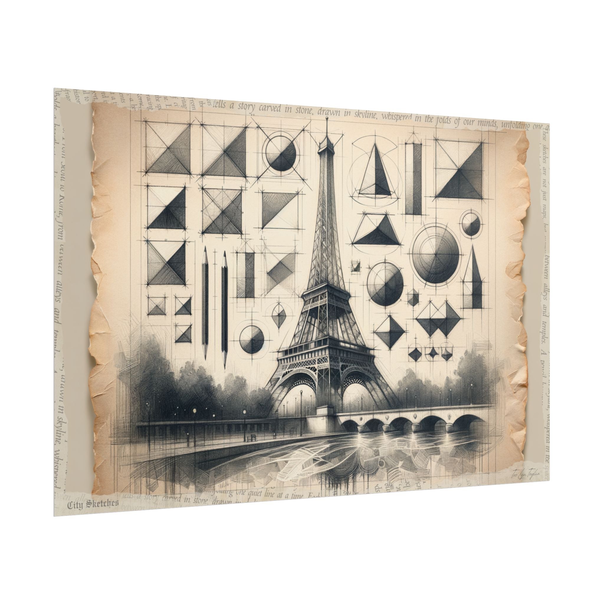 Geometric Genesis: Paris Unfurling - Art Print by Teo Teglia Art