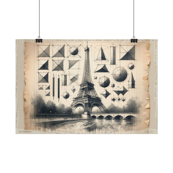 Geometric Genesis: Paris Unfurling - Art Print by Teo Teglia Art