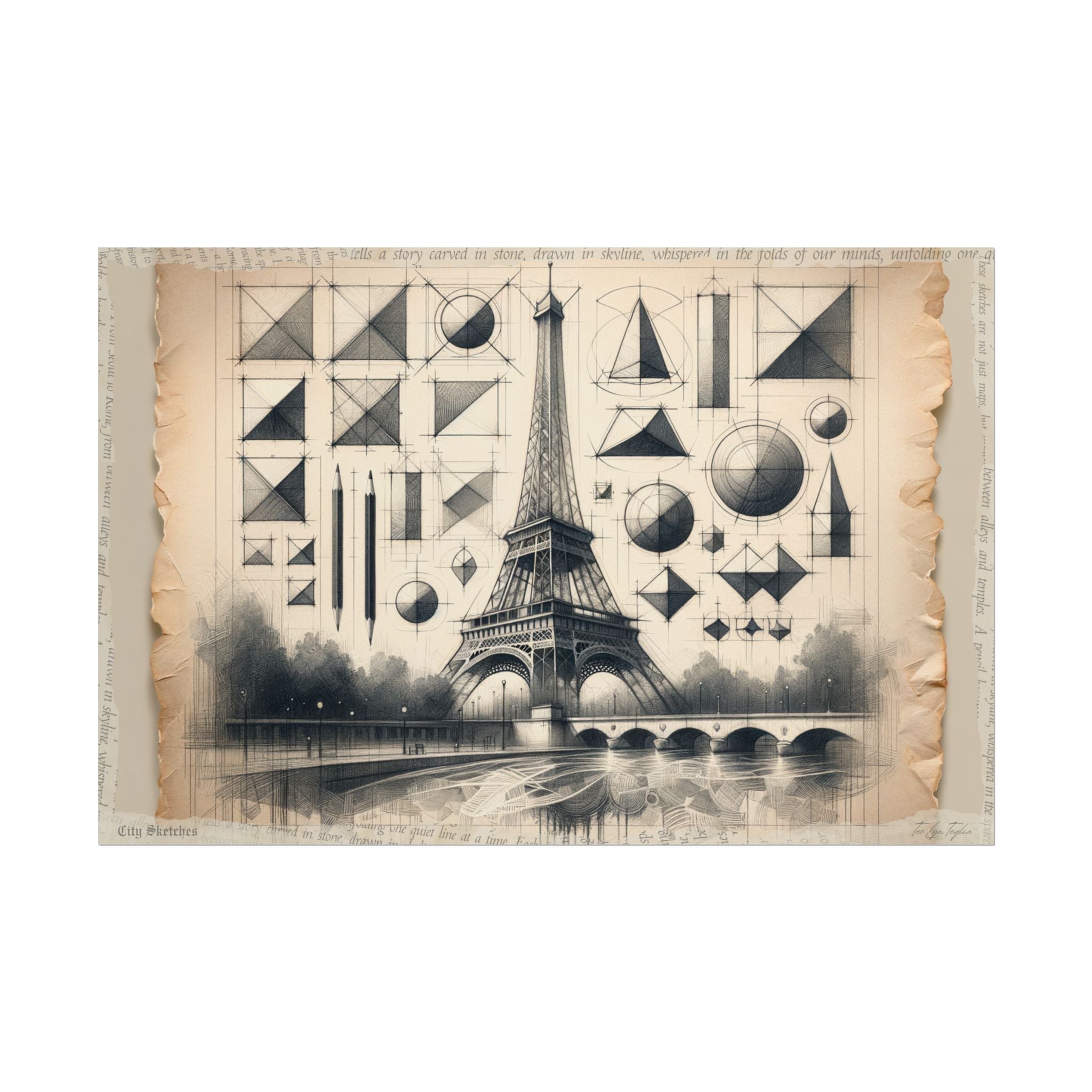 Geometric Genesis: Paris Unfurling - Art Print by Teo Teglia Art