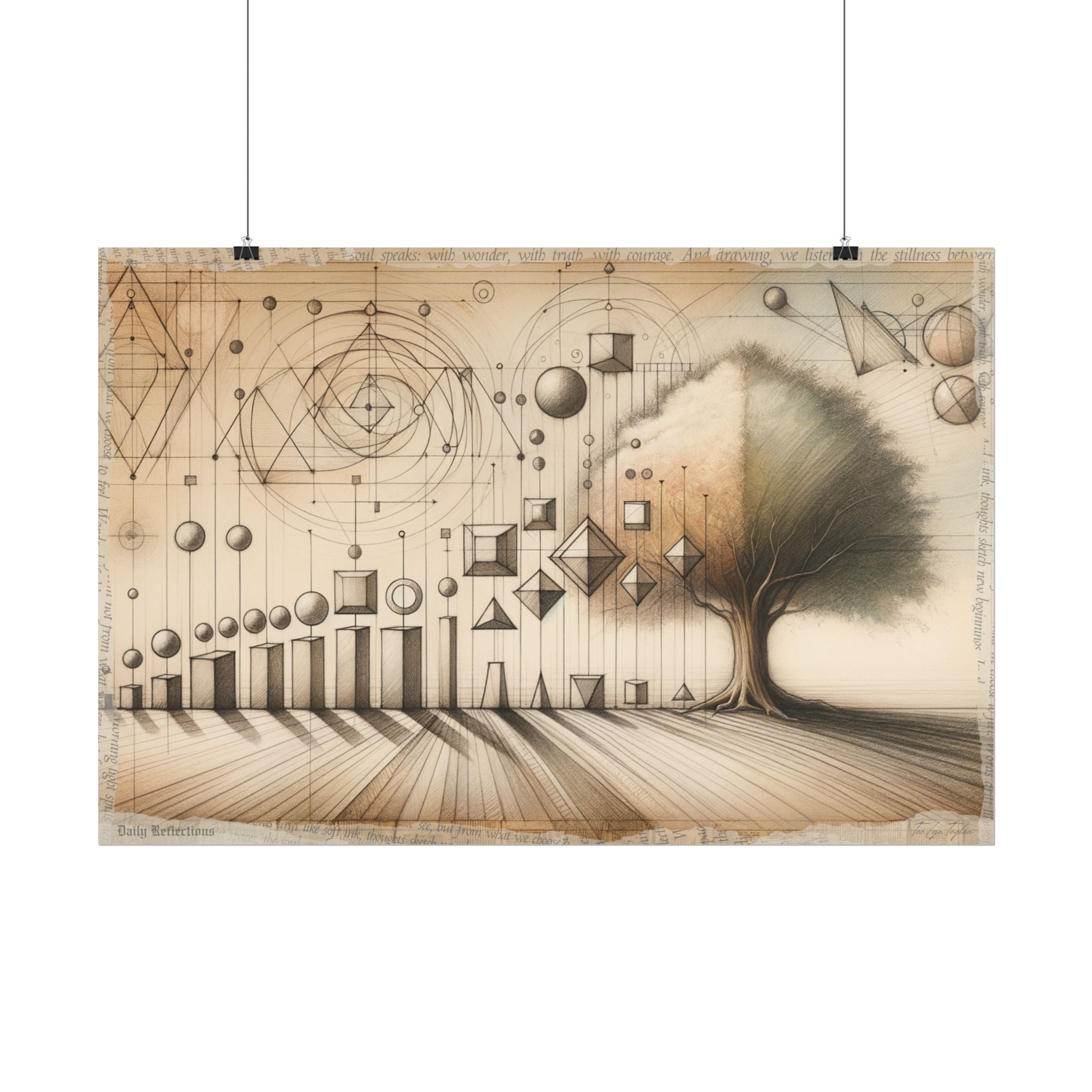 "Geometric Genesis to Arbor Ascension" - Art Print by Teo Teglia Art