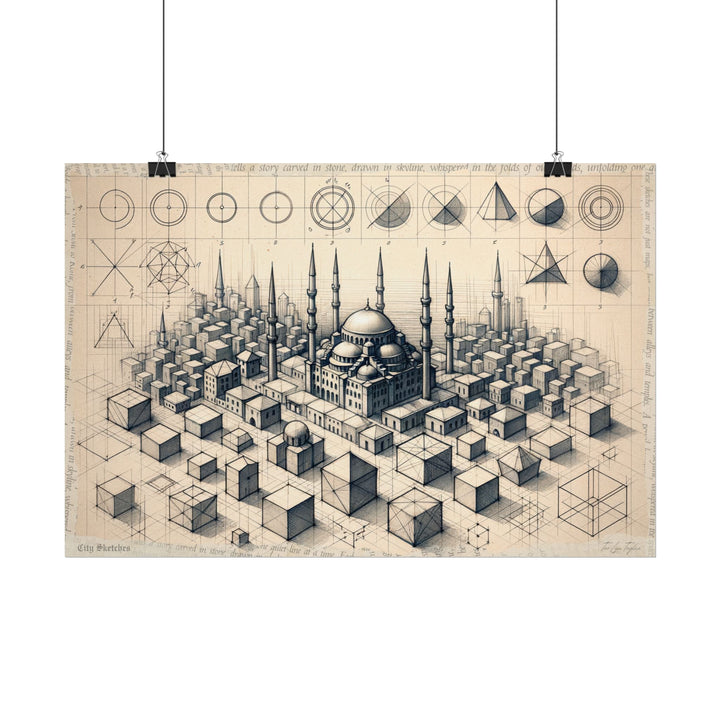 Geometric Genesis: Unveiling Istanbul - Art Print by Teo Teglia Art