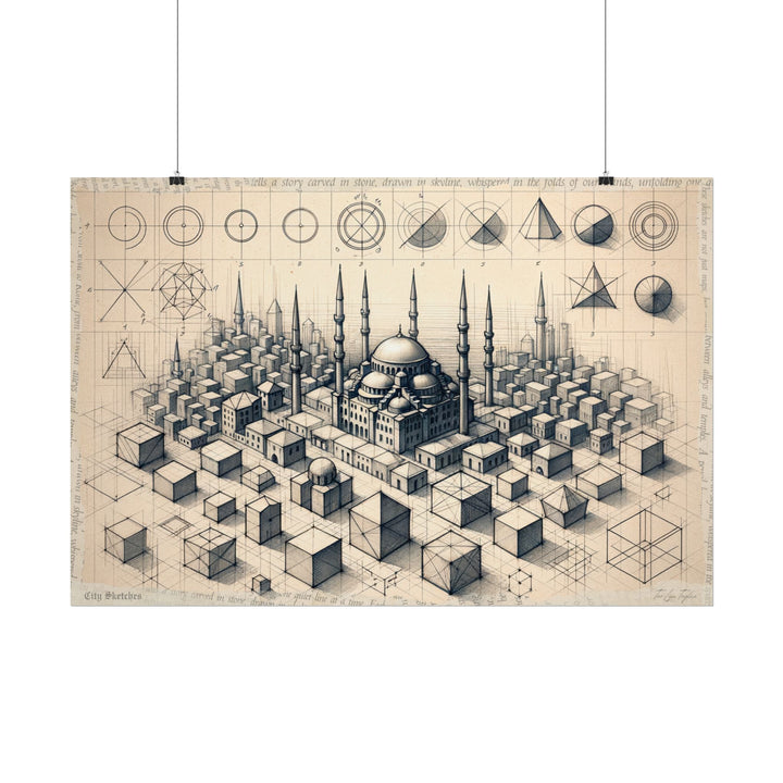 Geometric Genesis: Unveiling Istanbul - Art Print by Teo Teglia Art