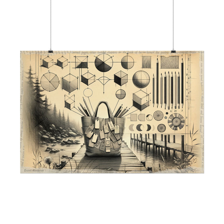 ✏️ Geometric Journey to Coastal Whispers - Art Print by Teo Teglia Art