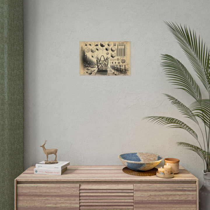 ✏️ Geometric Journey to Coastal Whispers - Art Print by Teo Teglia Art