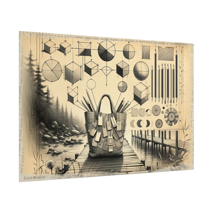 ✏️ Geometric Journey to Coastal Whispers - Art Print by Teo Teglia Art