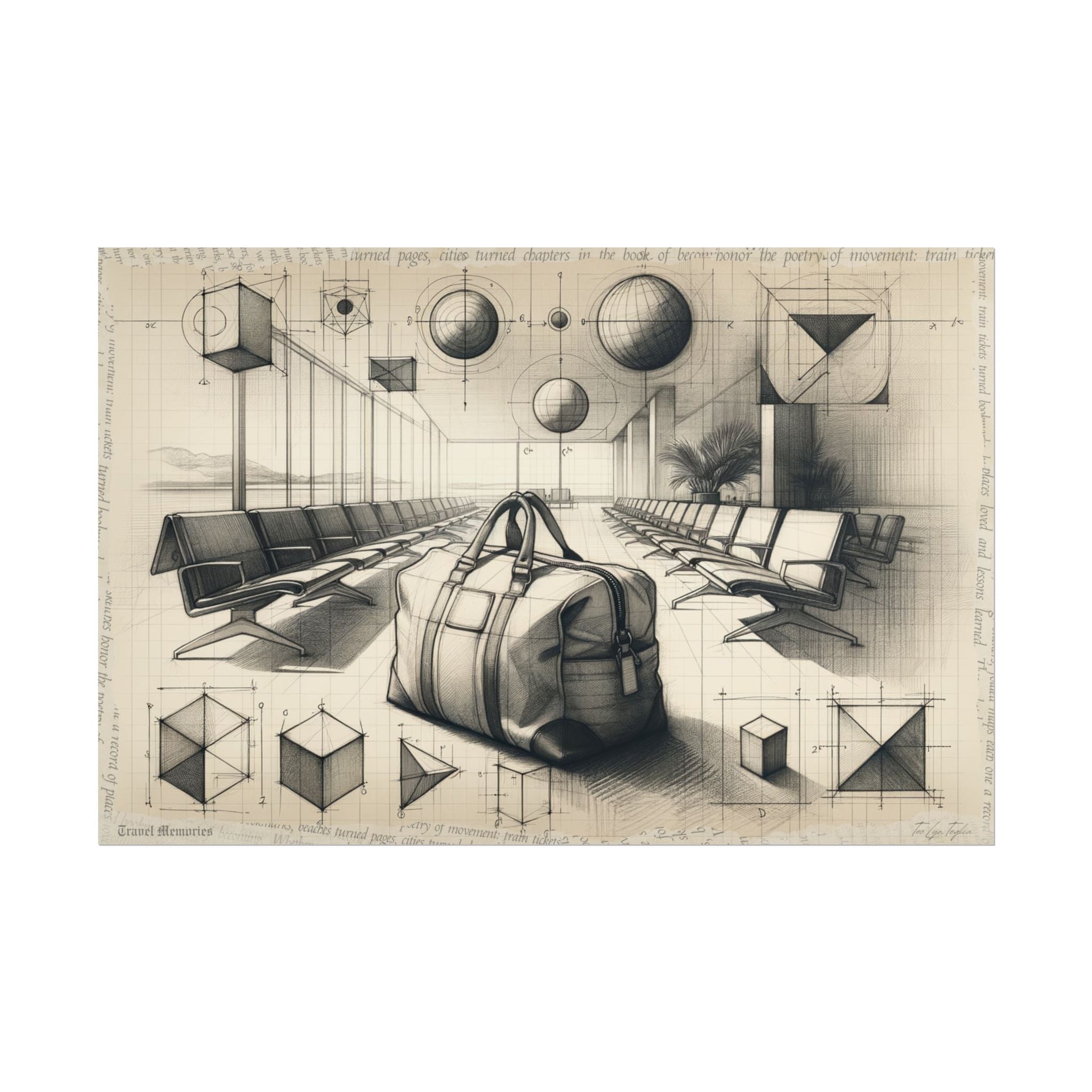 Geometric Journey Unfolded - Art Print by Teo Teglia Art