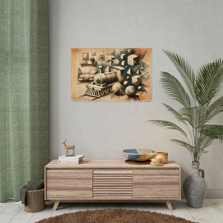 "Geometric Journey Unveiled" - Art Print by Teo Teglia Art