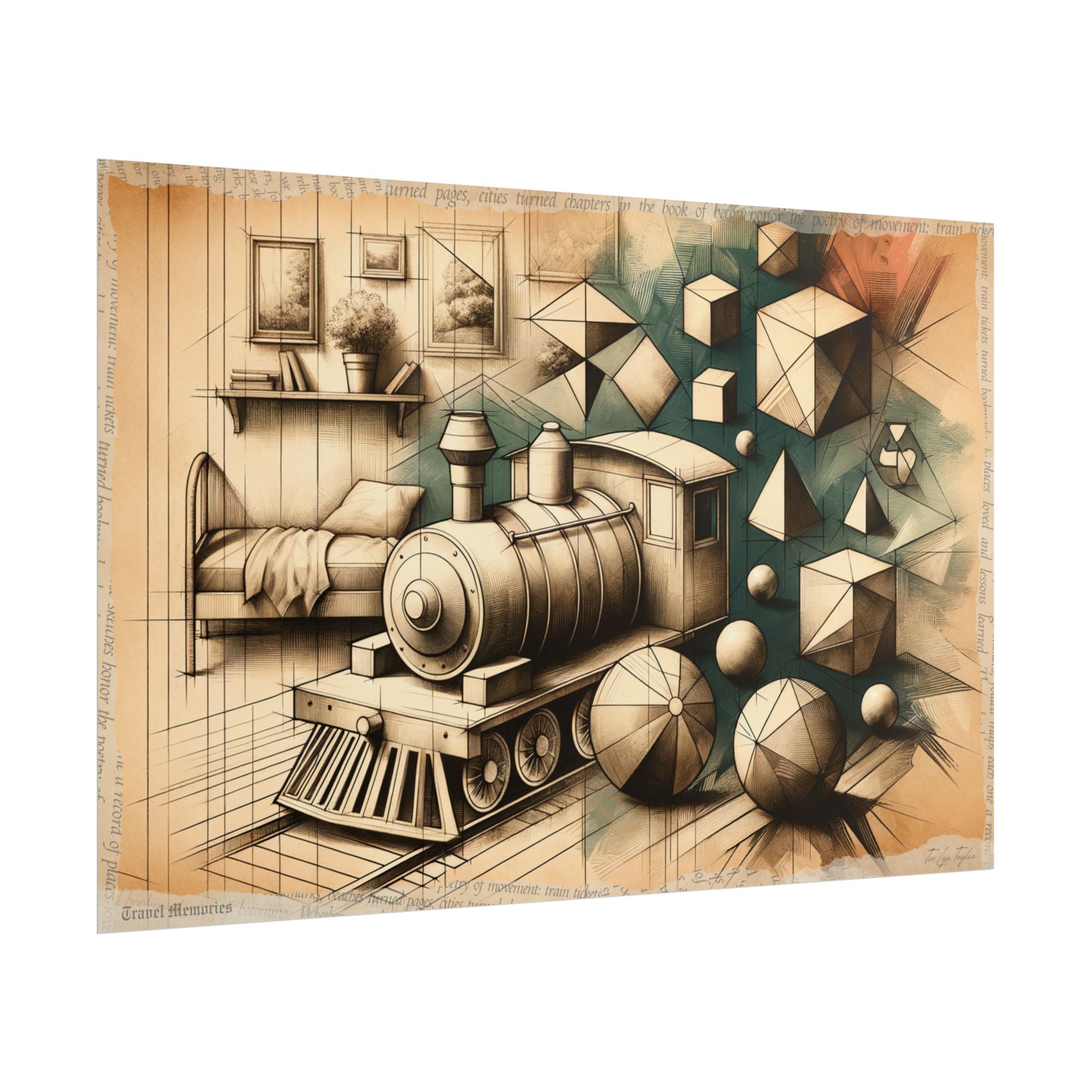 "Geometric Journey Unveiled" - Art Print by Teo Teglia Art