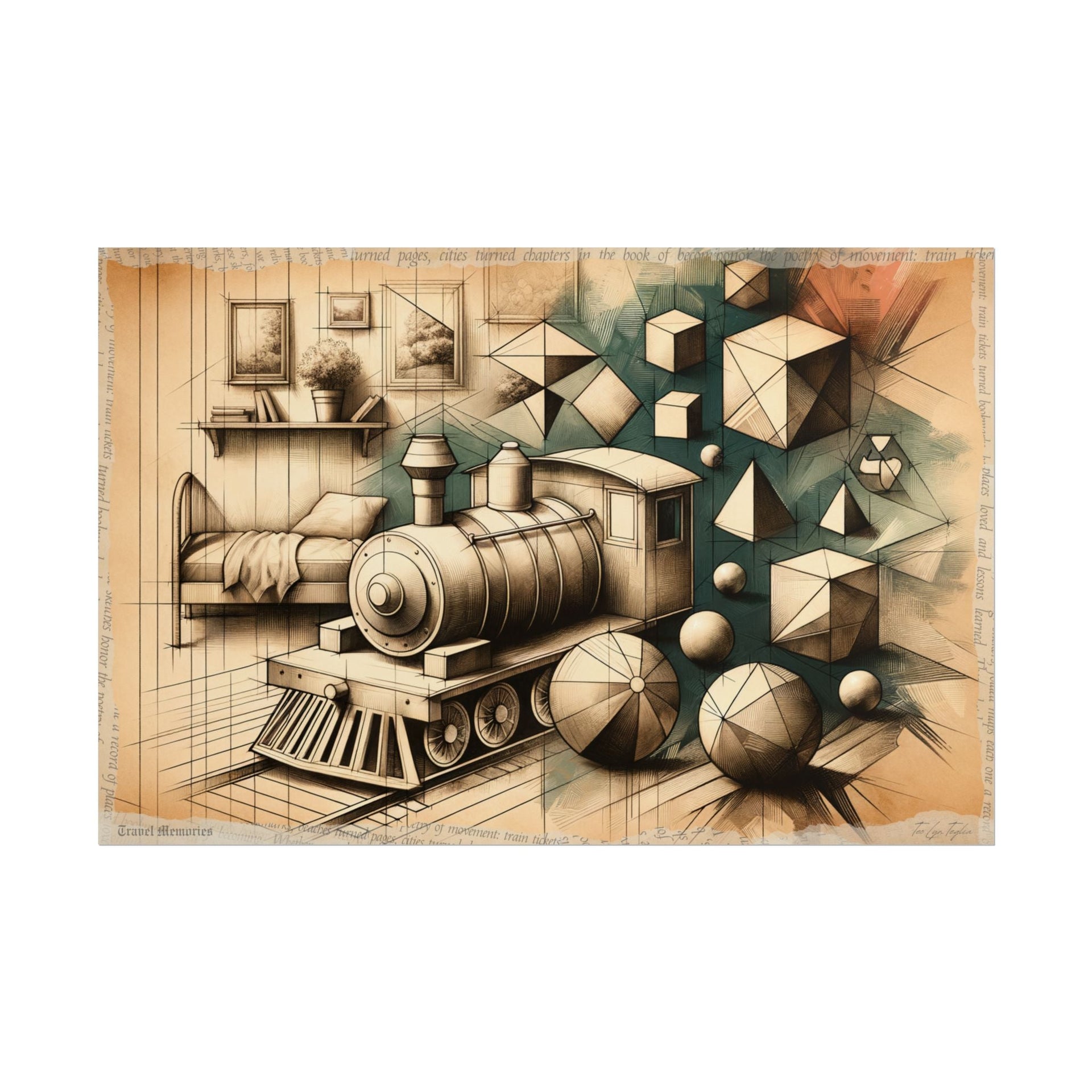 "Geometric Journey Unveiled" - Art Print by Teo Teglia Art