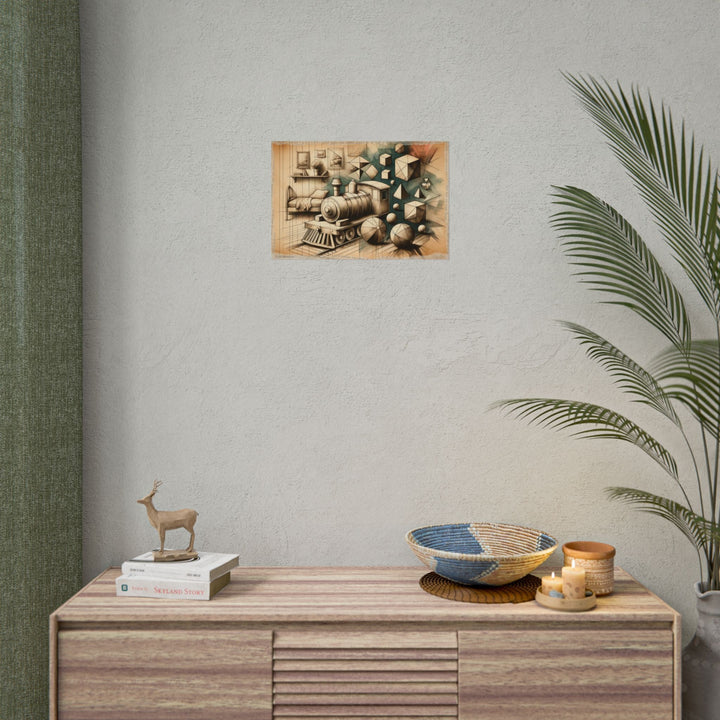 "Geometric Journey Unveiled" - Art Print by Teo Teglia Art