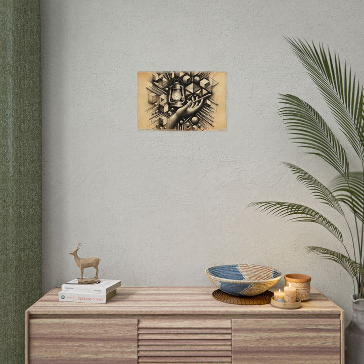 "Geometric Luminescence Unveiled" - Art Print by Teo Teglia Art
