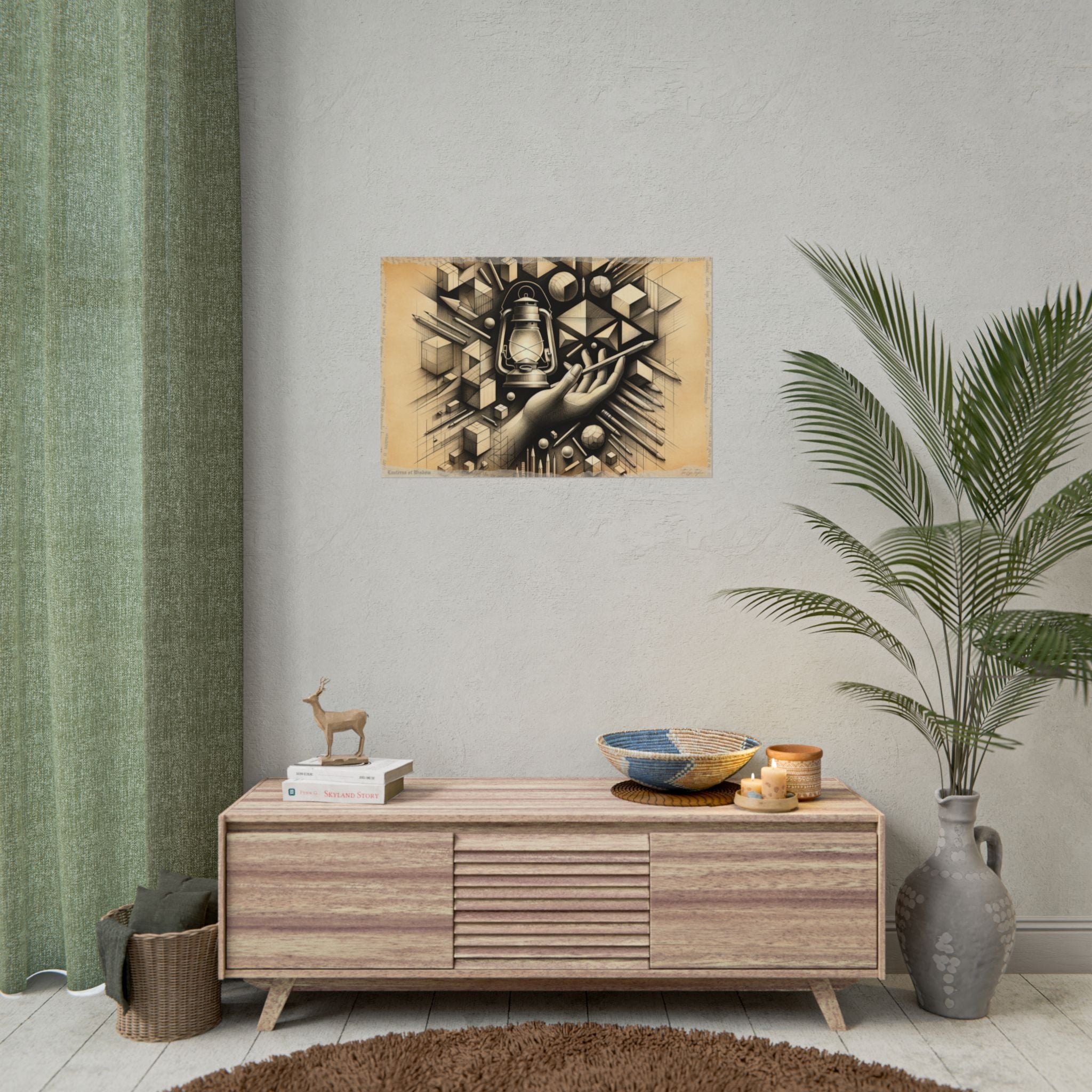 "Geometric Luminescence Unveiled" - Art Print by Teo Teglia Art