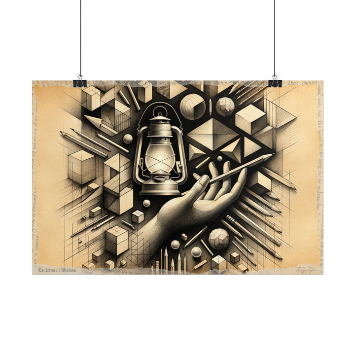 "Geometric Luminescence Unveiled" - Art Print by Teo Teglia Art