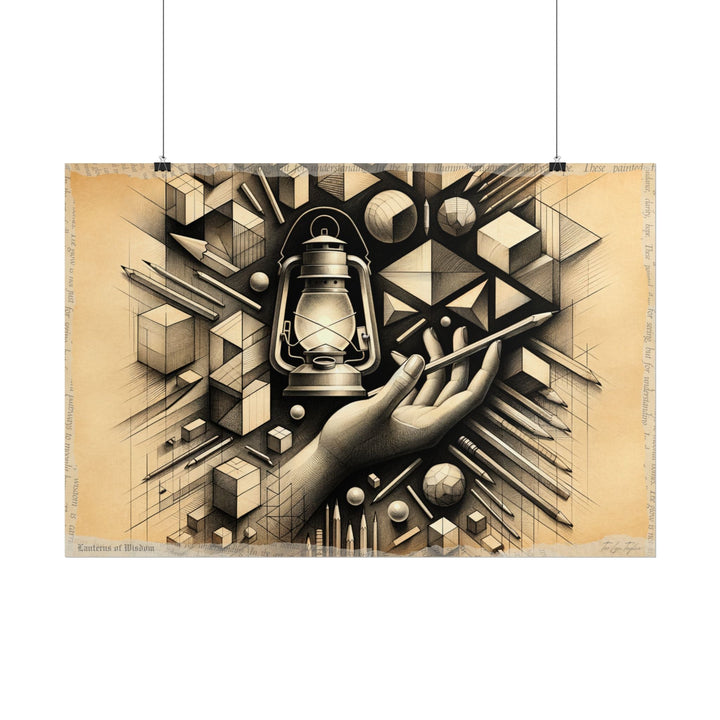 "Geometric Luminescence Unveiled" - Art Print by Teo Teglia Art