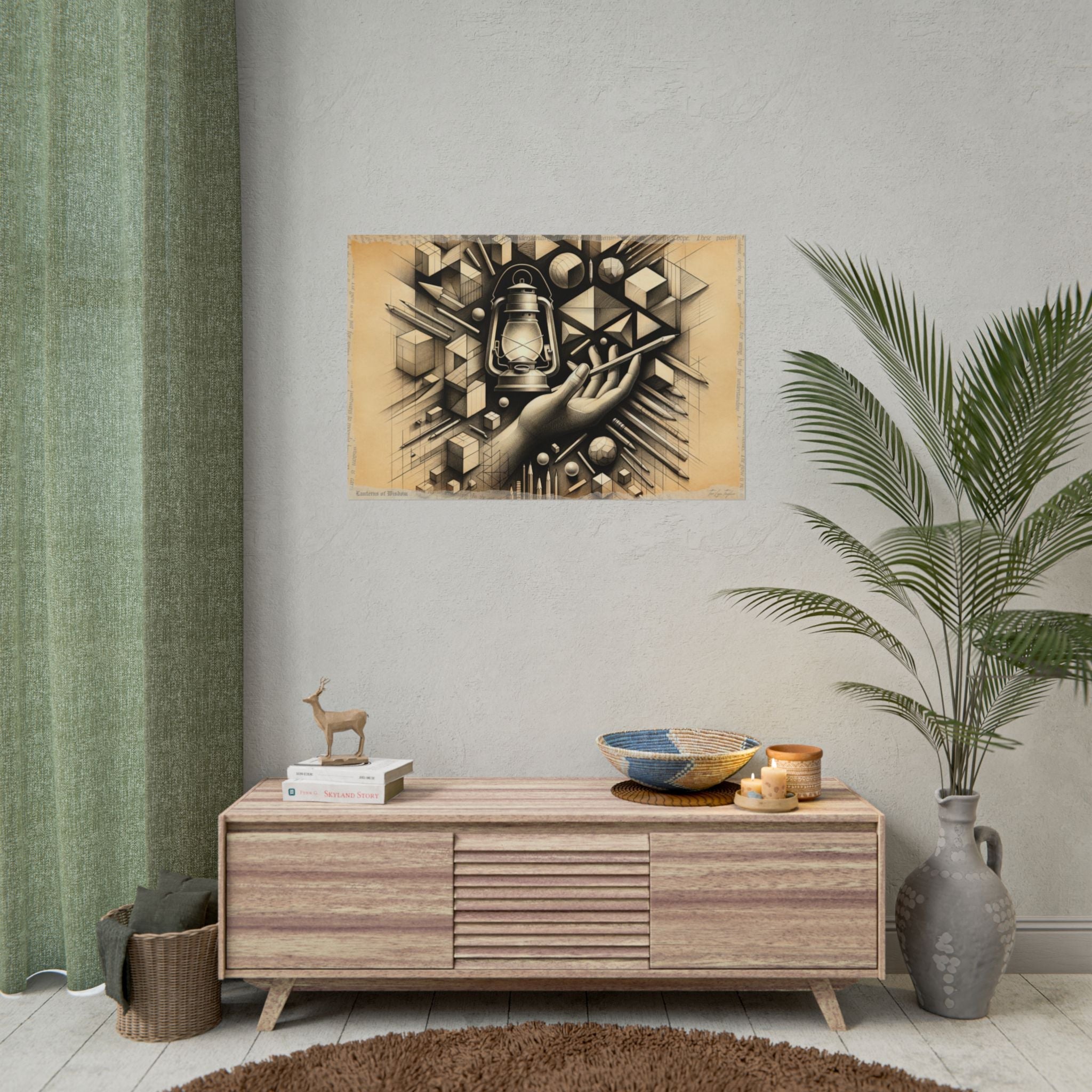 "Geometric Luminescence Unveiled" - Art Print by Teo Teglia Art