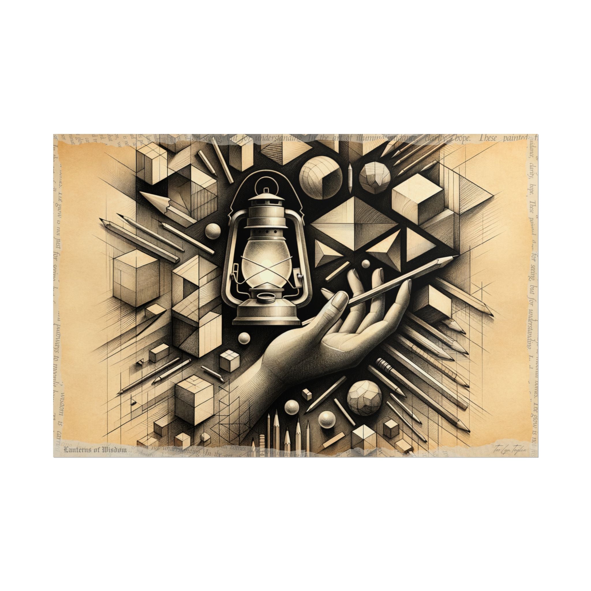 "Geometric Luminescence Unveiled" - Art Print by Teo Teglia Art