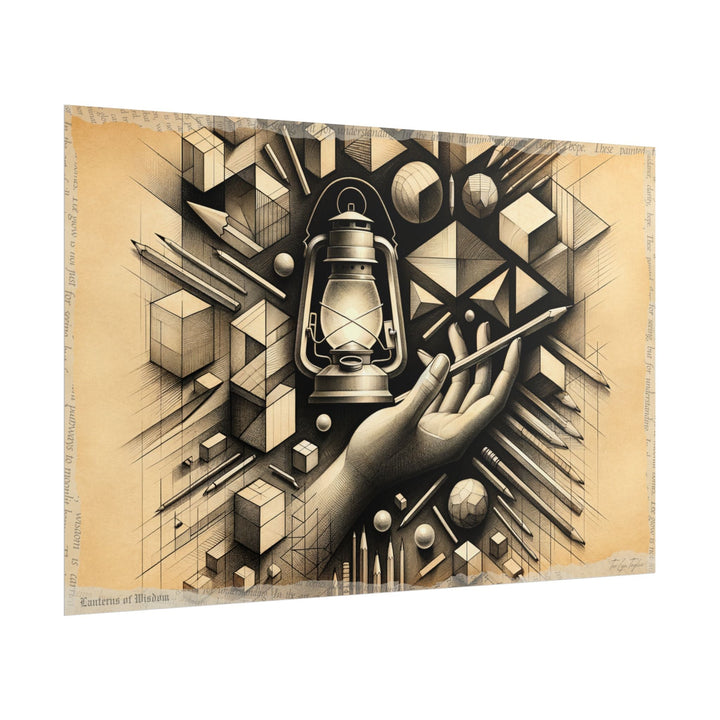 "Geometric Luminescence Unveiled" - Art Print by Teo Teglia Art