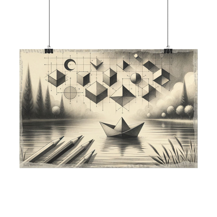 ✏️ Geometric Serenity Voyage - Art Print by Teo Teglia Art