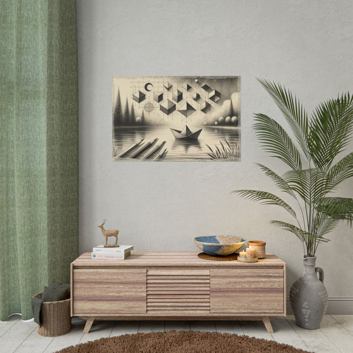 ✏️ Geometric Serenity Voyage - Art Print by Teo Teglia Art