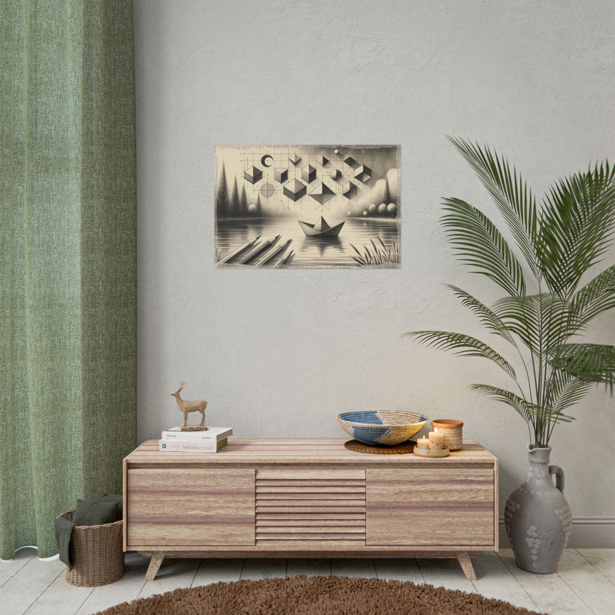 ✏️ Geometric Serenity Voyage - Art Print by Teo Teglia Art