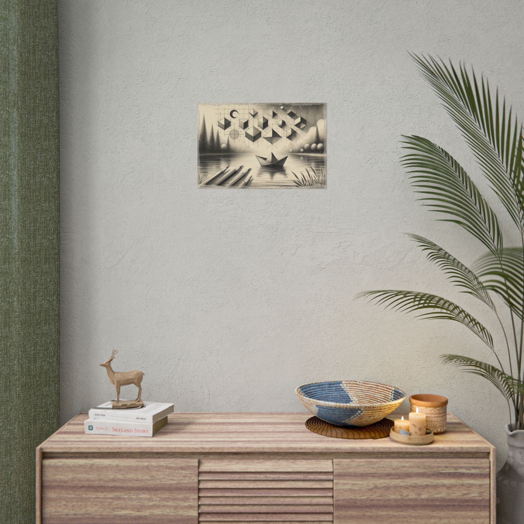 ✏️ Geometric Serenity Voyage - Art Print by Teo Teglia Art
