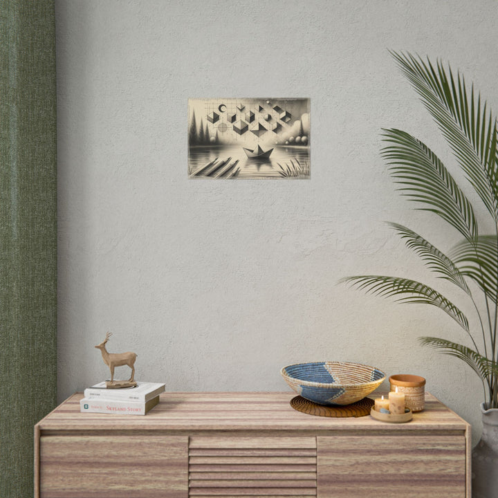 ✏️ Geometric Serenity Voyage - Art Print by Teo Teglia Art