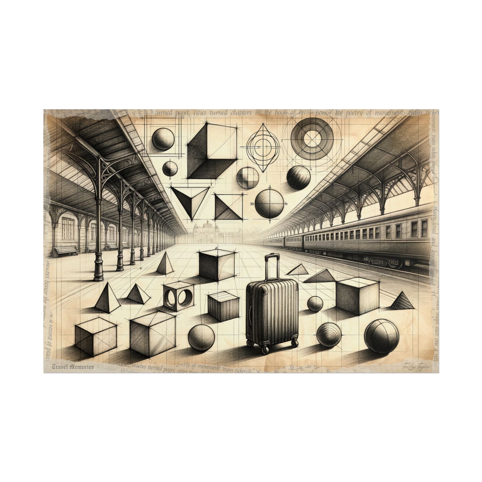 Geometric Voyage Unraveled - Art Print by Teo Teglia Art
