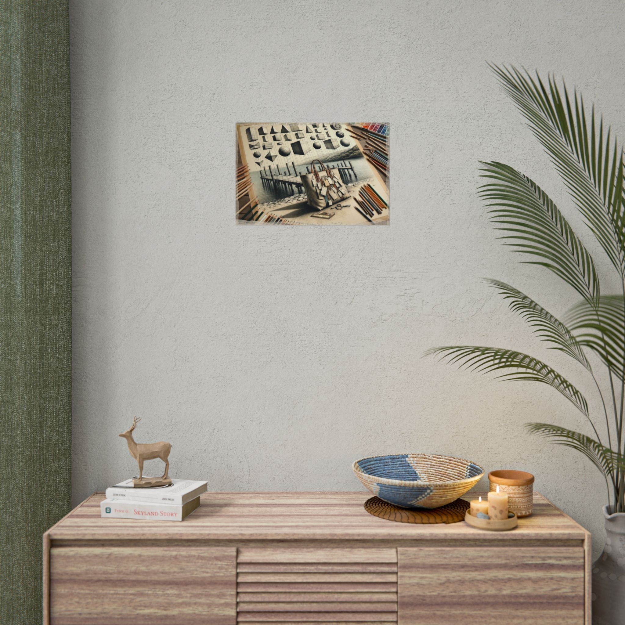 "Geometric Voyage Whispered" - Art Print by Teo Teglia Art