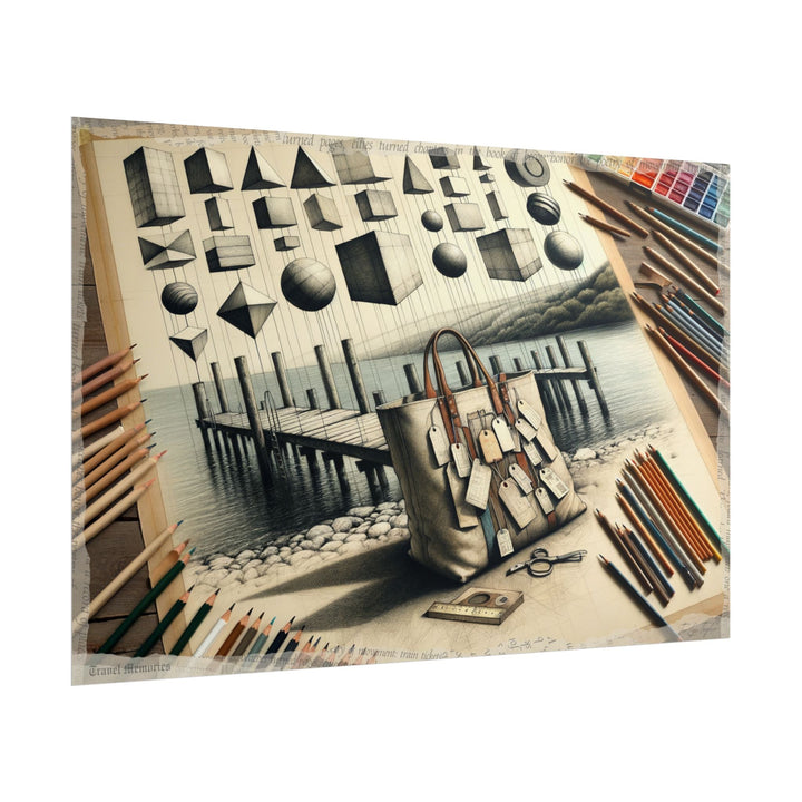 "Geometric Voyage Whispered" - Art Print by Teo Teglia Art