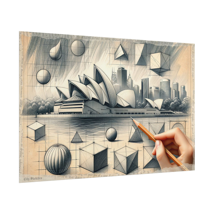 Geometric Whispers of Sydney - Art Print by Teo Teglia Art