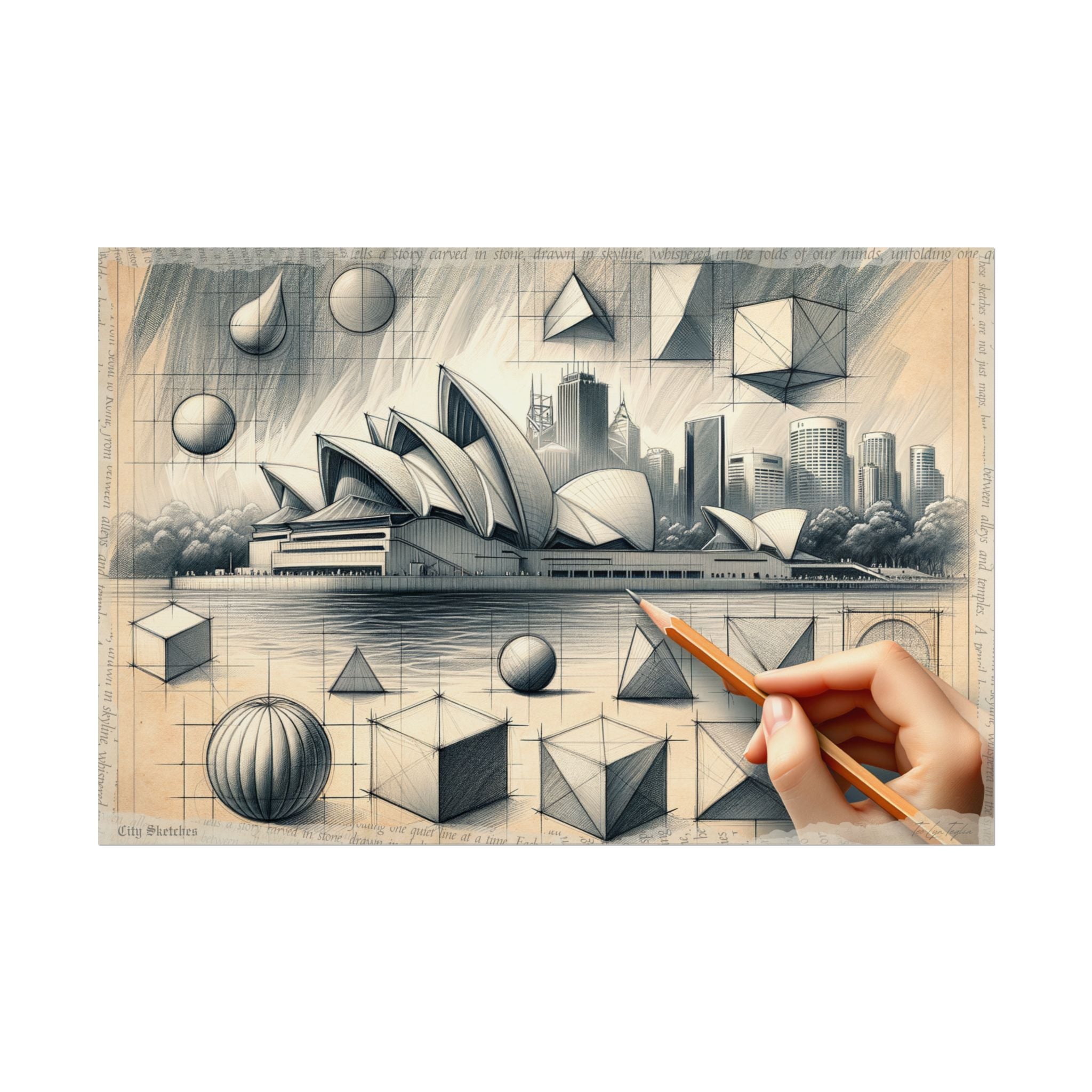 Geometric Whispers of Sydney - Art Print by Teo Teglia Art