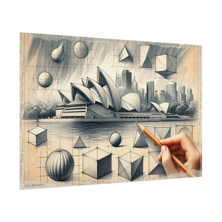 Geometric Whispers of Sydney - Art Print by Teo Teglia Art