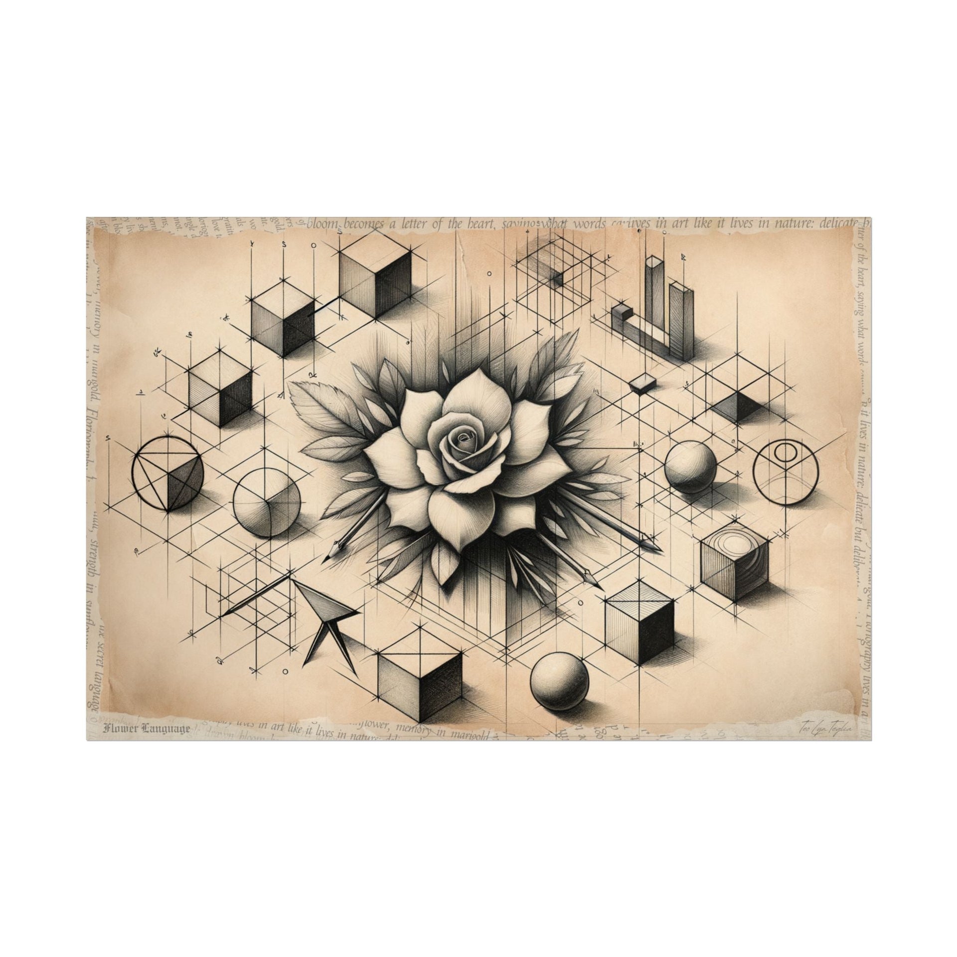 Geometry Blooms Emotion - Art Print by Teo Teglia Art