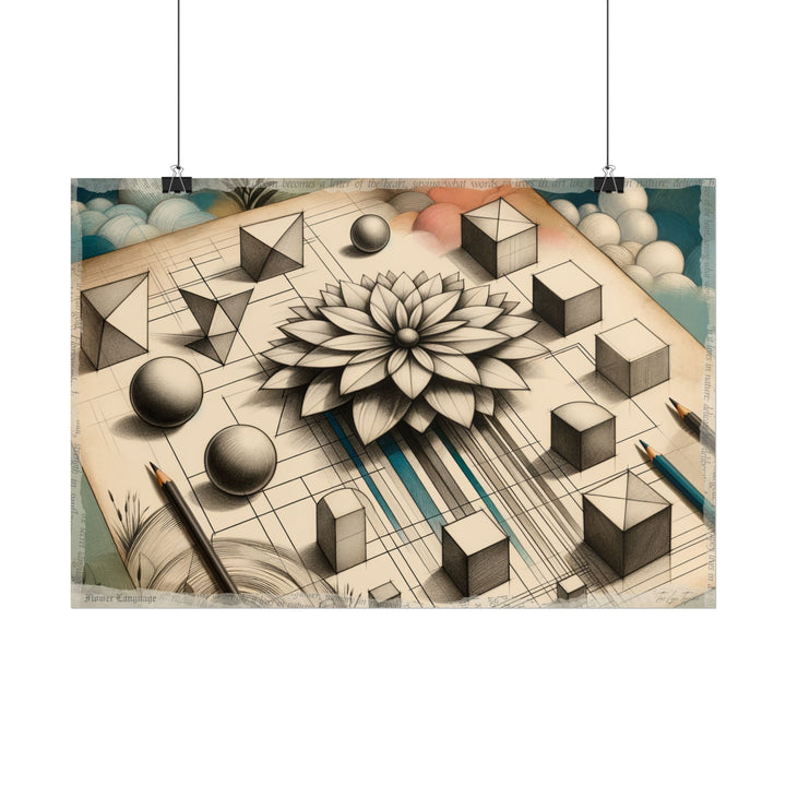 "Geometry Blooms Freedom" - Art Print by Teo Teglia Art
