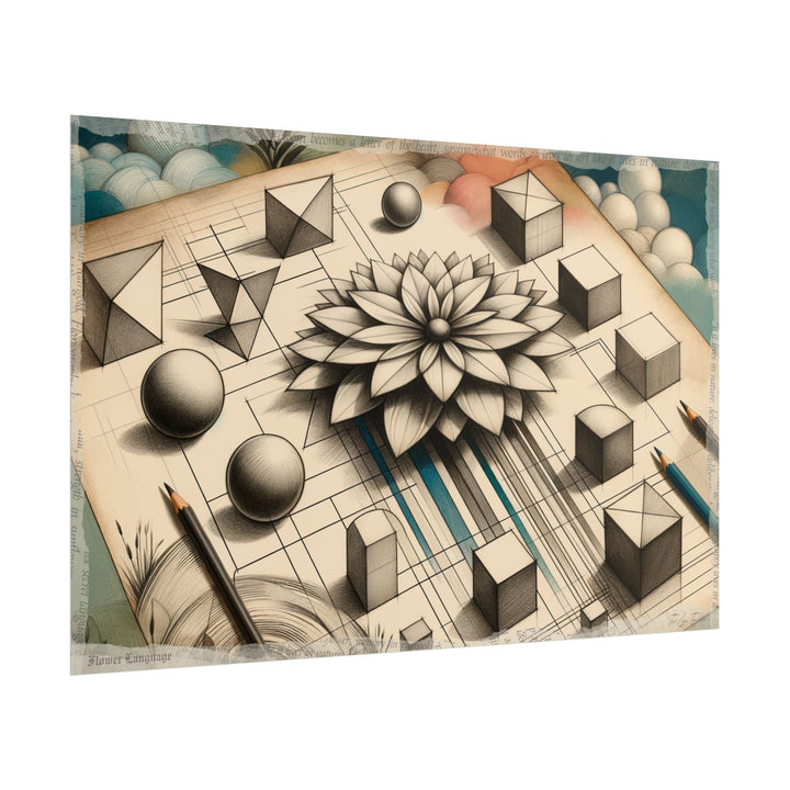 "Geometry Blooms Freedom" - Art Print by Teo Teglia Art
