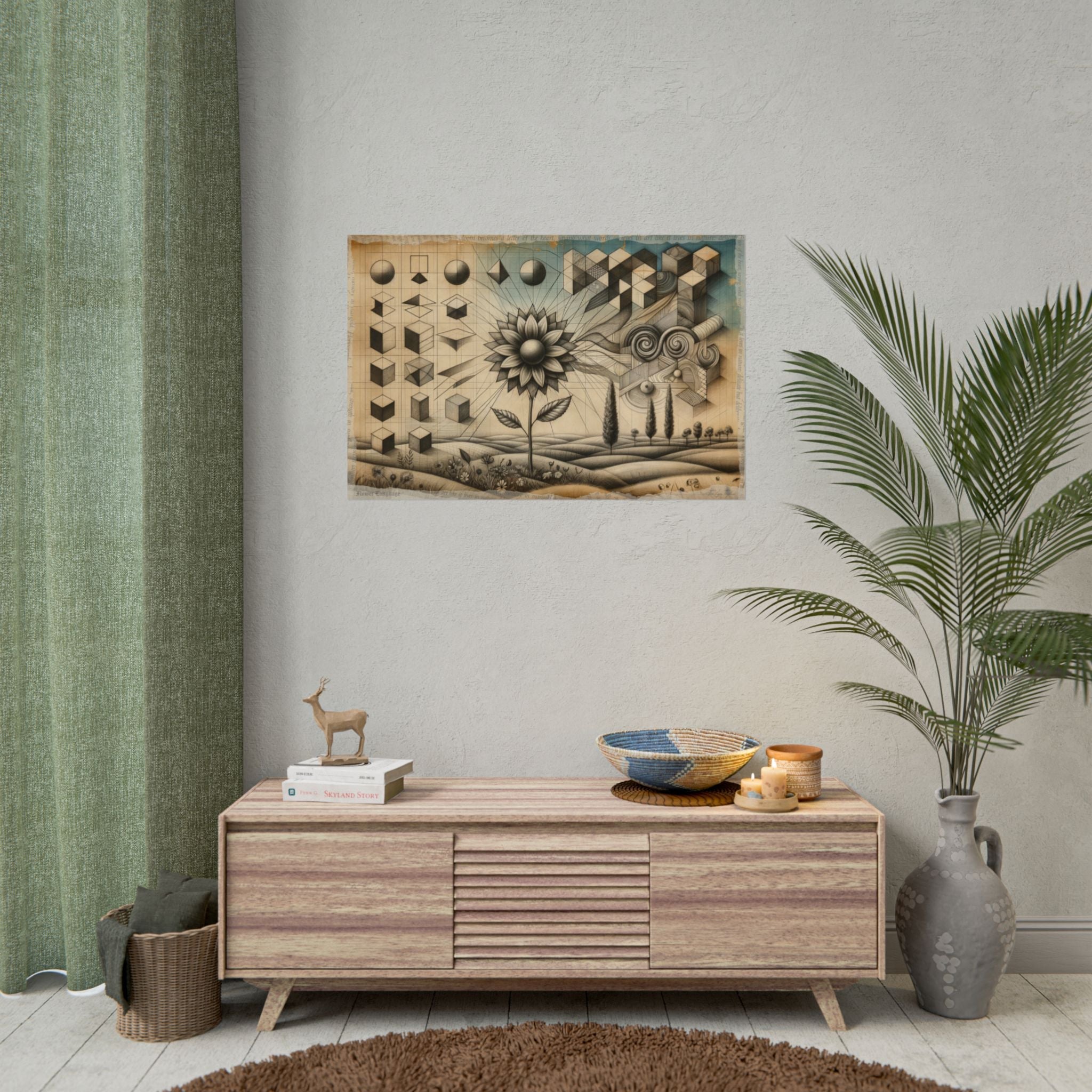 Geometry Blooms Resilience - Art Print by Teo Teglia Art