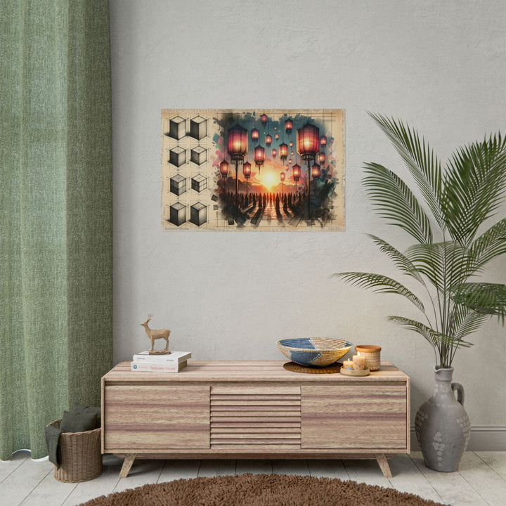 Geometry Blossoms to Dusk - Art Print by Teo Teglia Art