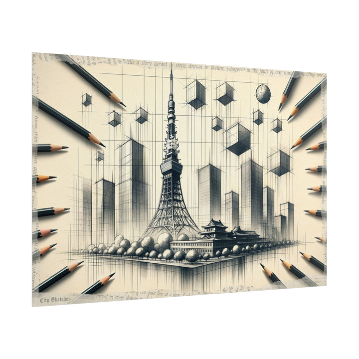 "Geometry Dreams in City Veins" - Art Print by Teo Teglia Art