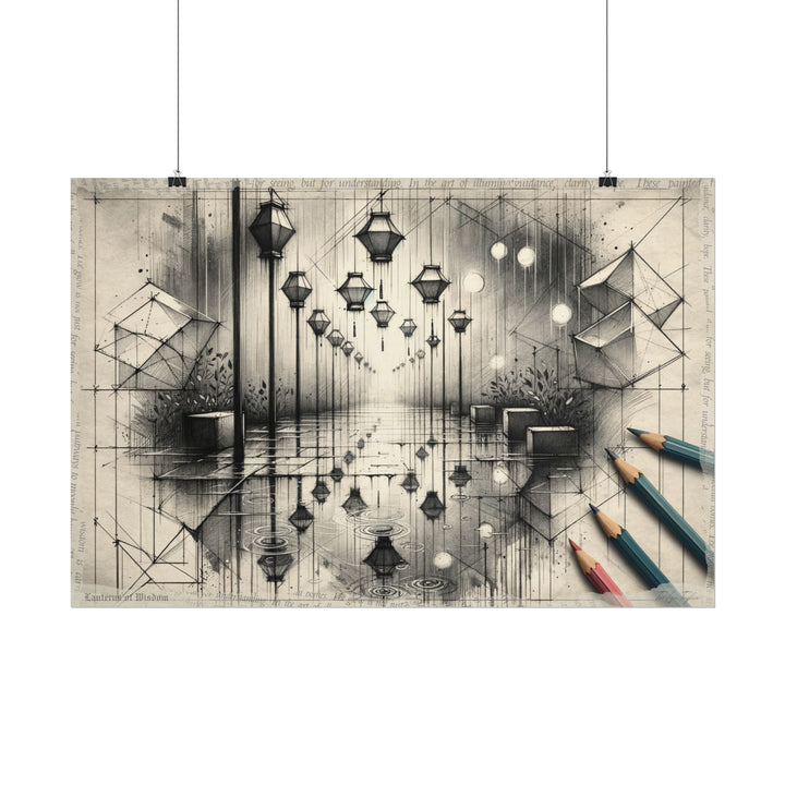 Geometry Dreams in Rainfall - Art Print by Teo Teglia Art