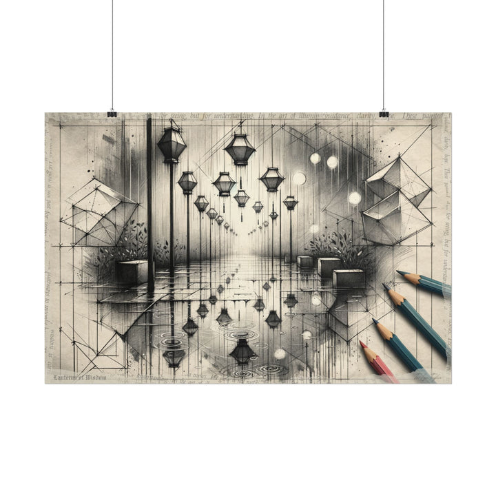 Geometry Dreams in Rainfall - Art Print by Teo Teglia Art