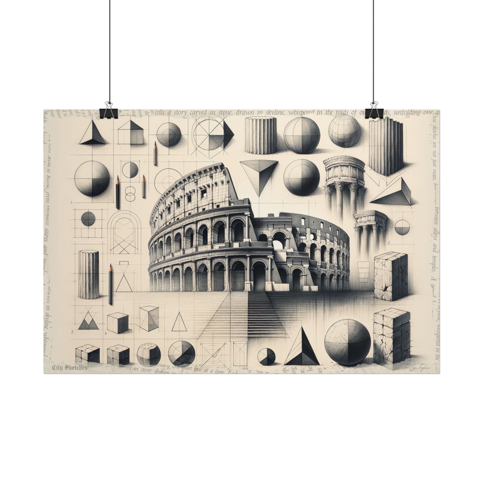 Geometry Dreams to Roman Echoes - Art Print by Teo Teglia Art