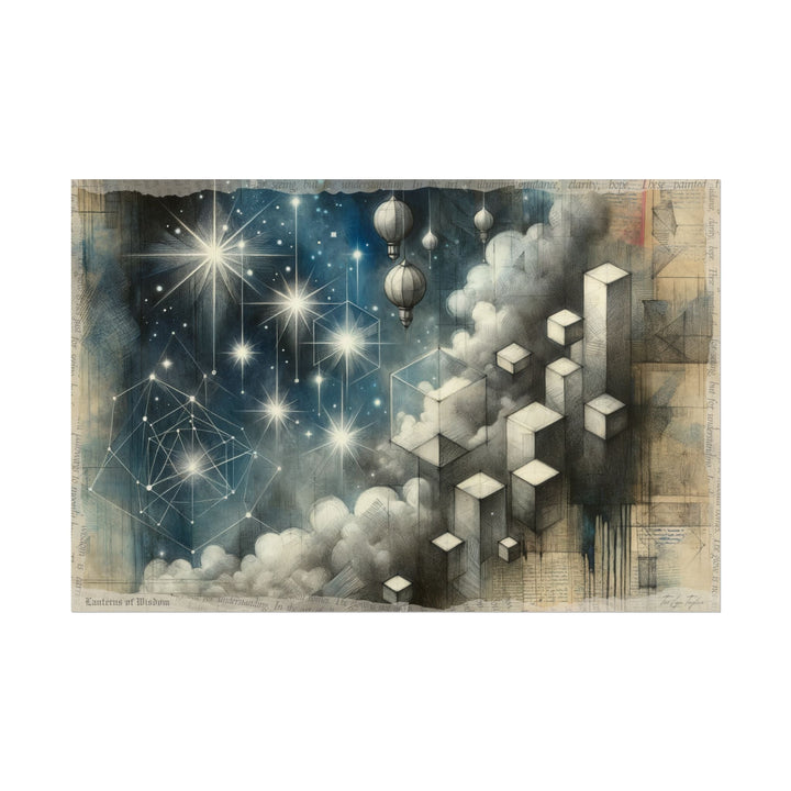 Geometry Dreamscape in Graphite - Art Print by Teo Teglia Art