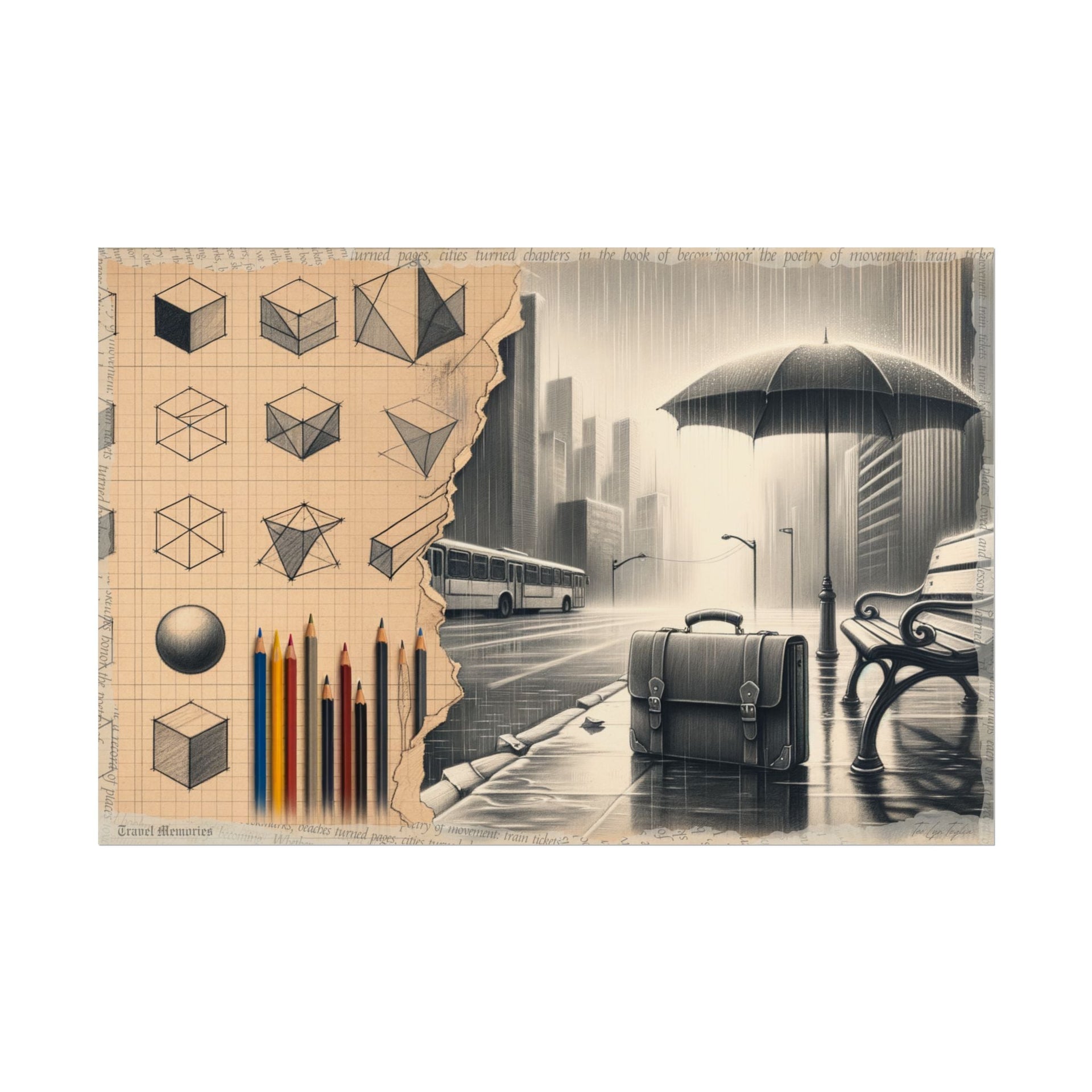 Geometry Melting Into Reality - Art Print by Teo Teglia Art