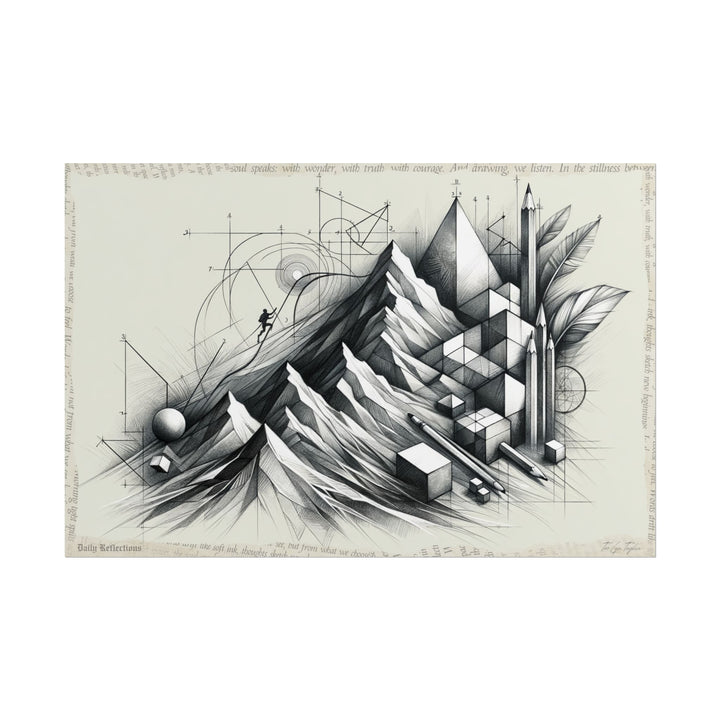 "Geometry's Ascent to Summit" - Art Print by Teo Teglia Art