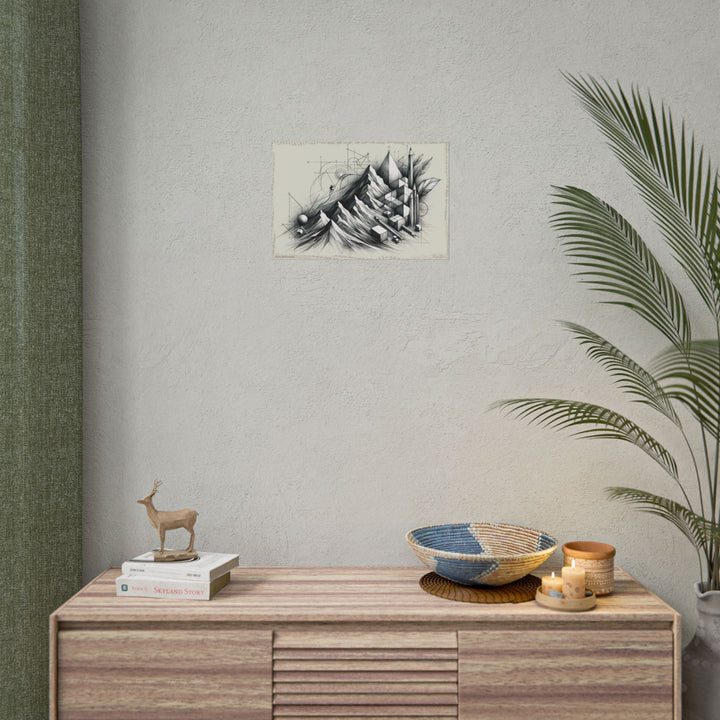 "Geometry's Ascent to Summit" - Art Print by Teo Teglia Art