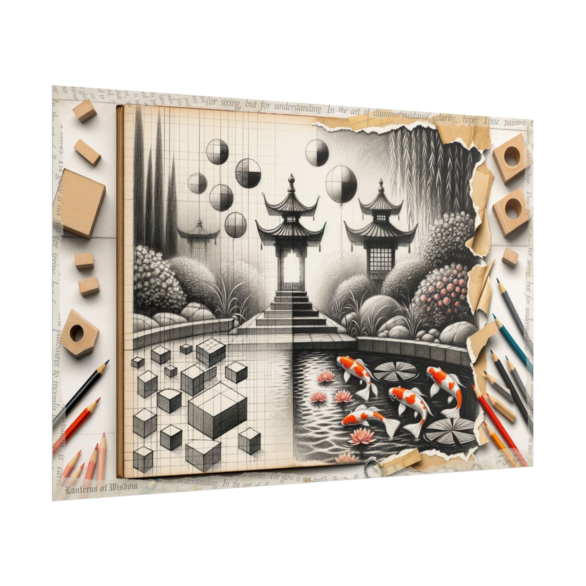 "Geometry's Peaceful Awakening" - Art Print by Teo Teglia Art