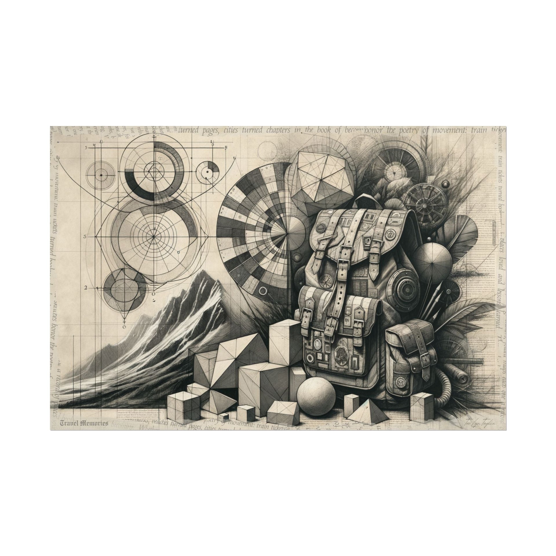 ✏️ Geometry's Wanderlust Overture - Art Print by Teo Teglia Art